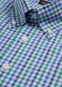 Paul Stuart Two Color Check Cotton Sport Shirt, thumbnail 2