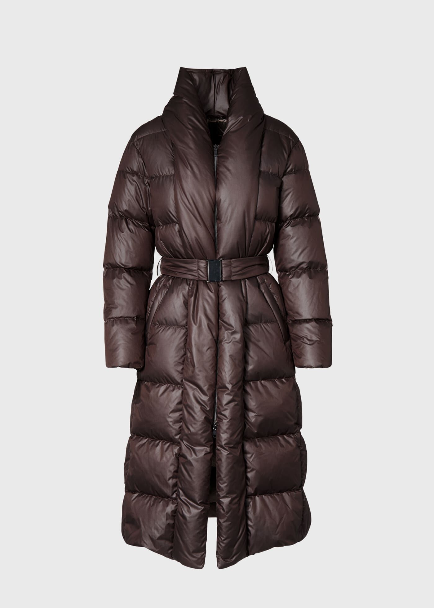 Long shop belted puffer