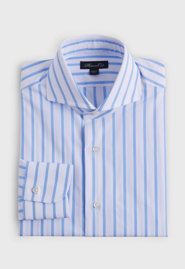 Paul Stuart Striped Spread Collar Dress Shirt