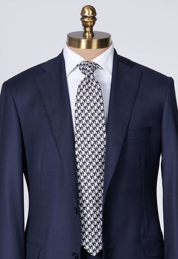 Paul Stuart Silk Jacquard Houndstooth Tie, image 2