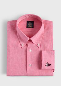 Paul Stuart Linen Logo Sport Shirt, thumbnail 1