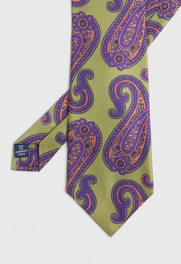 Paul Stuart Paisley Print Silk Tie, image 1