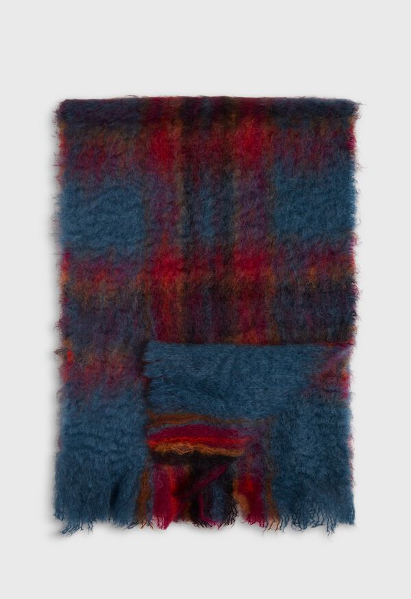 Paul Stuart Turquoise Mohair Scarf, image 1