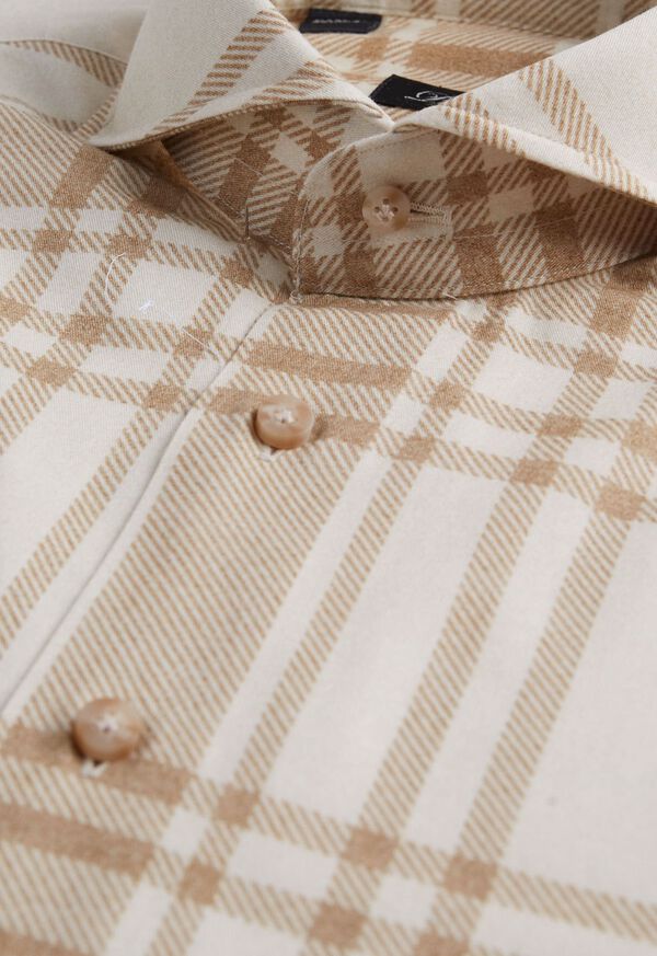 Paul Stuart Printed Plaid Brushed Cotton Sport Shirt, image 2
