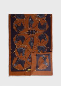 Paul Stuart Scarf with Horse Design, thumbnail 1