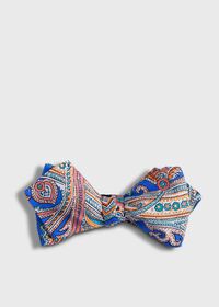 Paul Stuart Printed Habotai Silk Paisley Bow Tie, thumbnail 1