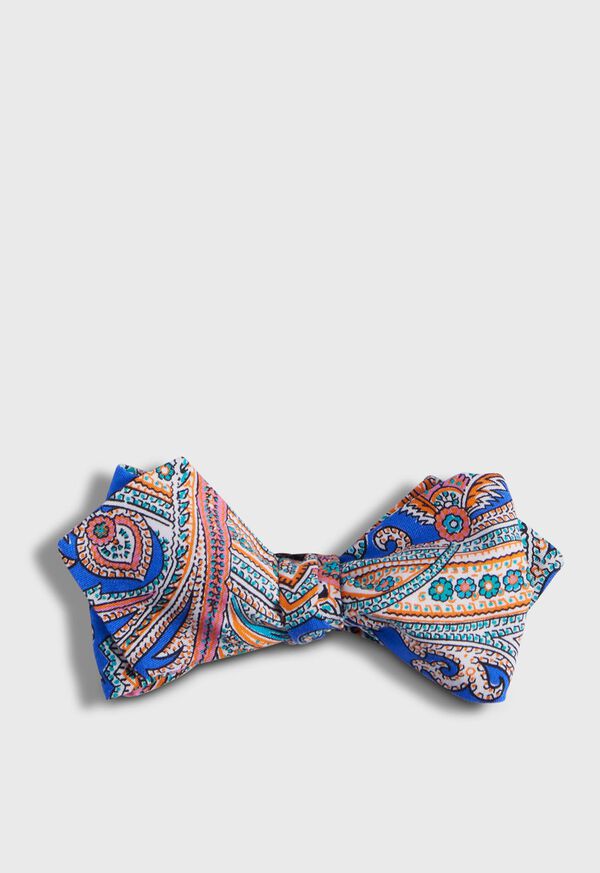 Paul Stuart Printed Habotai Silk Paisley Bow Tie, image 1