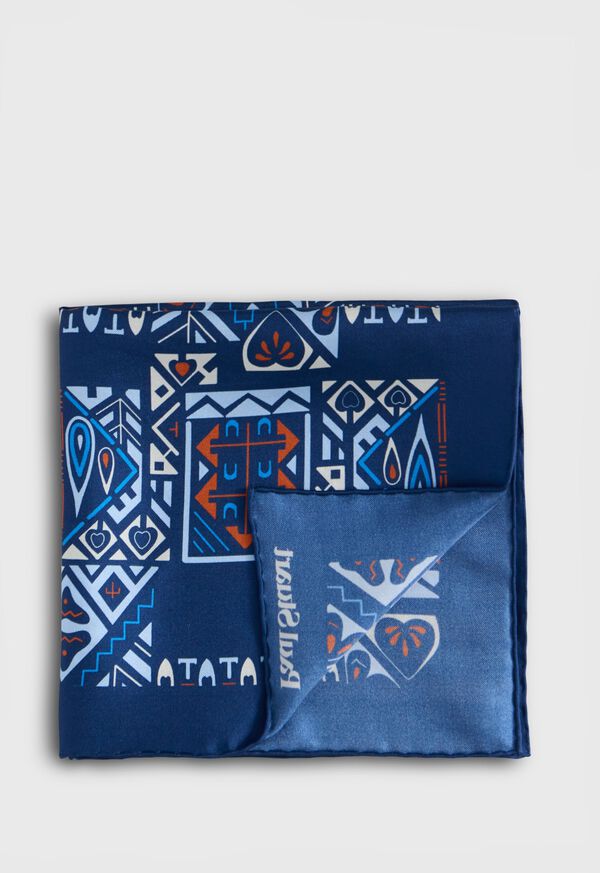 Paul Stuart Abstract Print Pocket Square, image 1