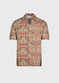 Paul Stuart Printed Cotton Camp Collar Shirt, thumbnail 1