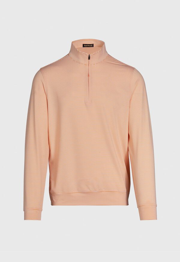Paul Stuart Fine Stripe Quarter Zip Performance Pullover, image 3