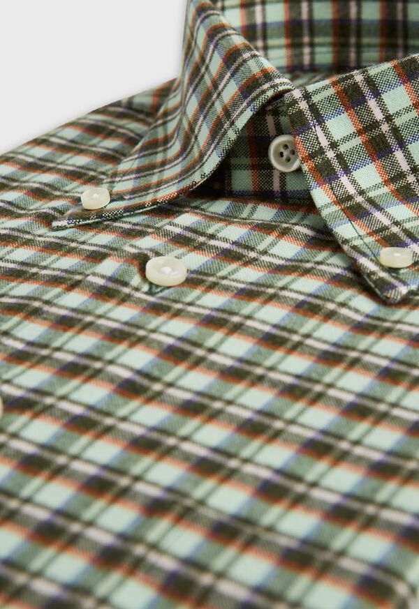 Paul Stuart Flannel Plaid Sport Shirt, image 2