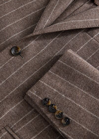 Paul Stuart Taupe Chalk Stripe Jacket, thumbnail 2