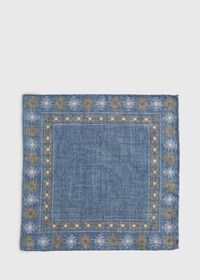 Paul Stuart Geometric Border Reversible Pocket Square, thumbnail 2