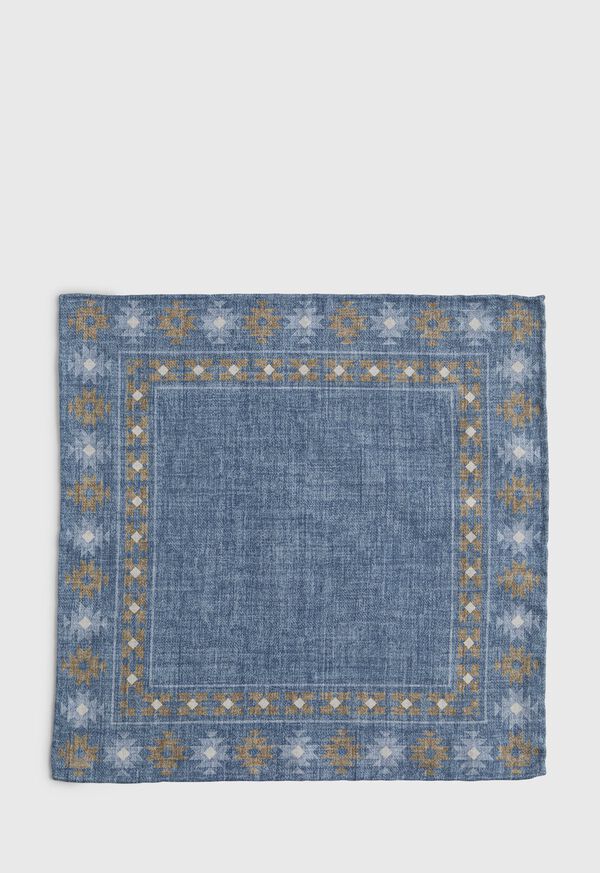 Paul Stuart Geometric Border Reversible Pocket Square, image 2