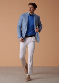 Paul Stuart Linen/Silk Plain Front Dress Trouser, thumbnail 2