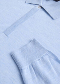 Paul Stuart Cashmere & Silk Long Sleeve Polo, thumbnail 2