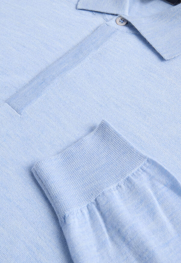 Paul Stuart Cashmere & Silk Long Sleeve Polo, image 2