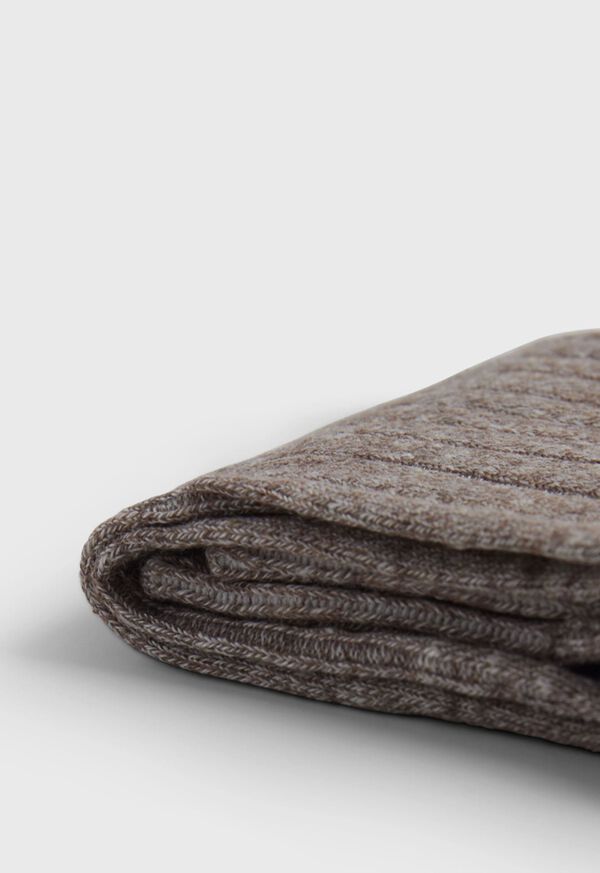 Paul Stuart Linen & Cotton Blend Melange Ribbed Sock, image 4