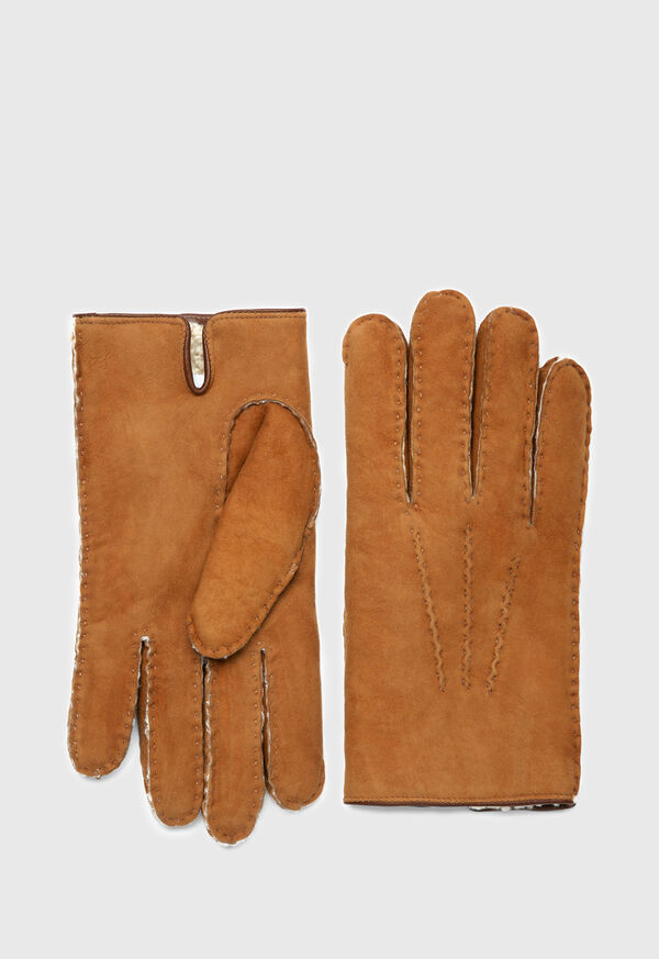 Paul Stuart Shearling Suede Gloves, image 1