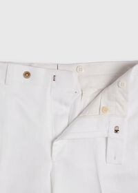 Paul Stuart White Solid Linen & Cotton Pant, thumbnail 2