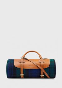 Paul Stuart Vintage Leather Stadium Bag with Blanket, thumbnail 1