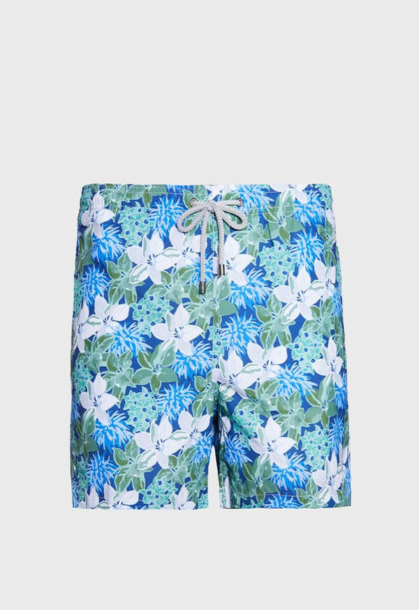 Paul Stuart Floral Print Swim Trunk, image 1