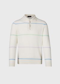 Paul Stuart Cashmere Stripe Polo Sweater, thumbnail 1