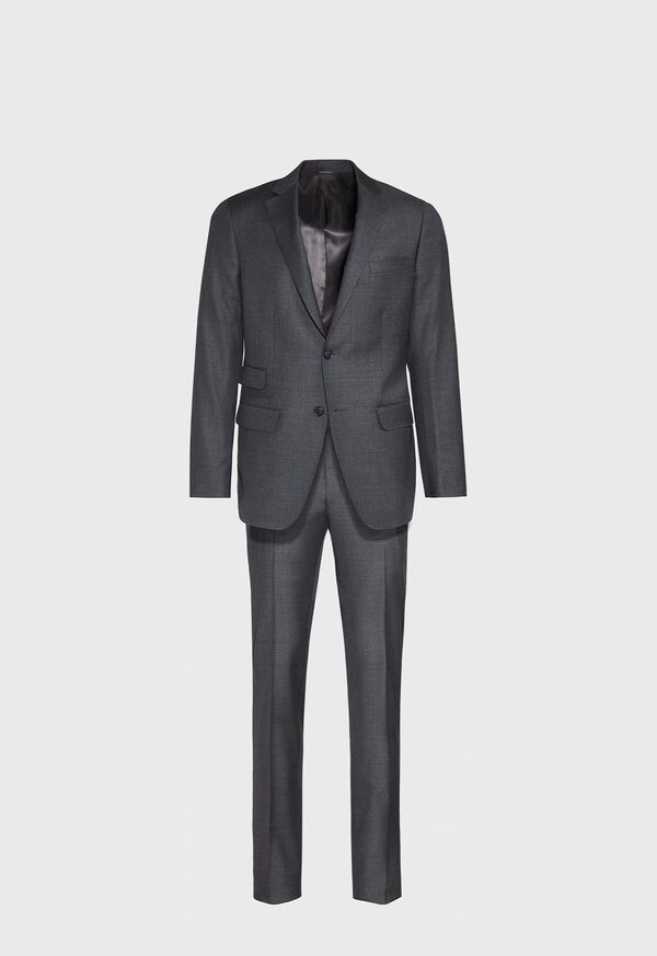Paul Stuart Grey Sharkskin Wool Suit, image 1