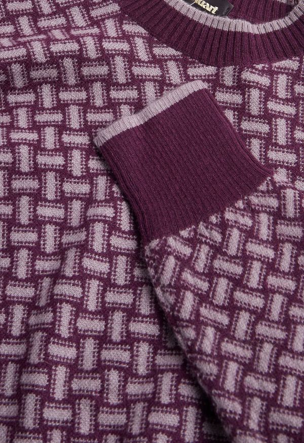 Paul Stuart Parquet Pattern Crewneck Sweater, image 2
