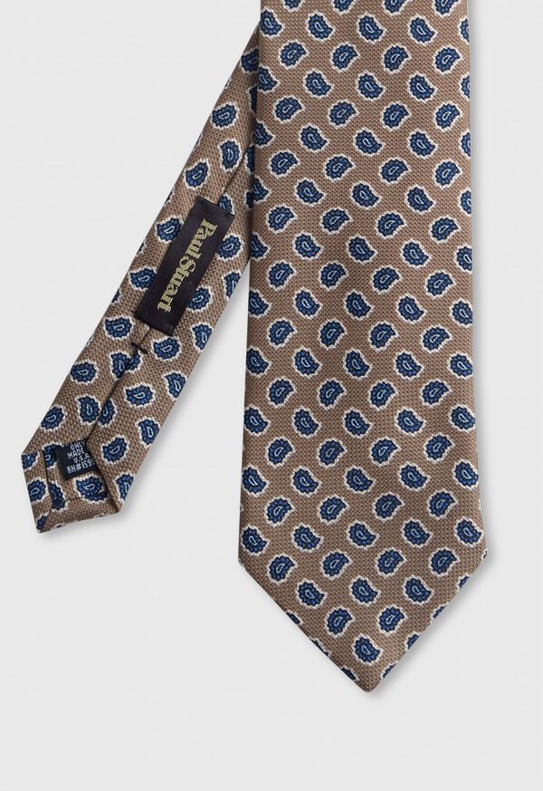 Paul Stuart Printed Silk Jacquard Small Pine Tie, image 1