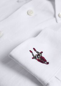 Paul Stuart Linen Logo Sport Shirt, thumbnail 5
