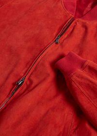 Paul Stuart Red Suede Blouson Jacket, thumbnail 3