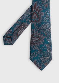 Paul Stuart Printed Silk Paisley Tie, thumbnail 1
