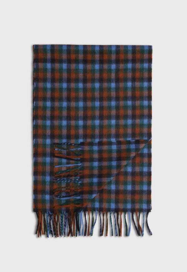 Paul Stuart Shepherd Check Scarf, image 1