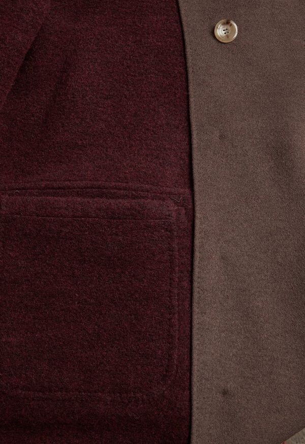 Paul Stuart Solid Double Breasted Hooded Overcoat, image 4