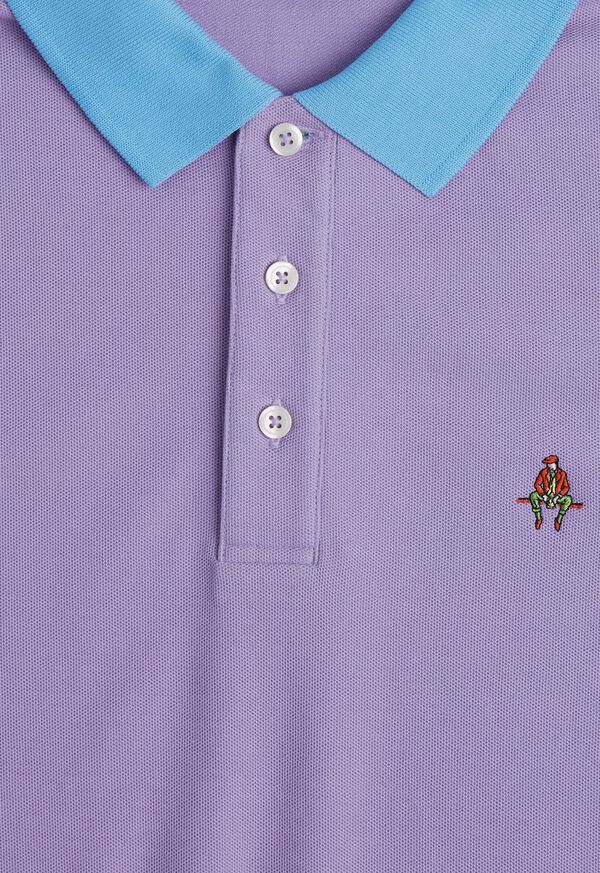 Paul Stuart Tri-Color Cotton Pique Logo Polo, image 2