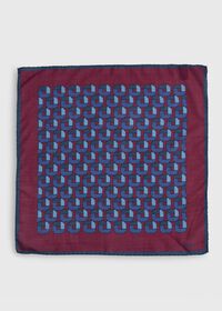 Paul Stuart Multicolor Geometric Print Pocket Square, thumbnail 2