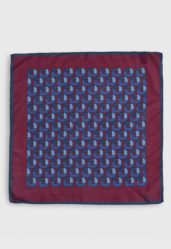 Paul Stuart Multicolor Geometric Print Pocket Square, image 2