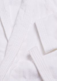Paul Stuart Navy Terry Cotton Velour Robe, thumbnail 5