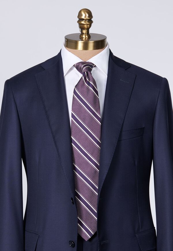 Paul Stuart Silk Jacquard Macclesfield Stripe Tie, image 2