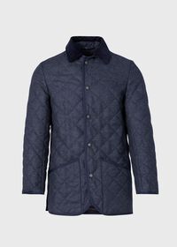 Paul Stuart Quilted Loden Barn Jacket with Corduroy Collar, thumbnail 1