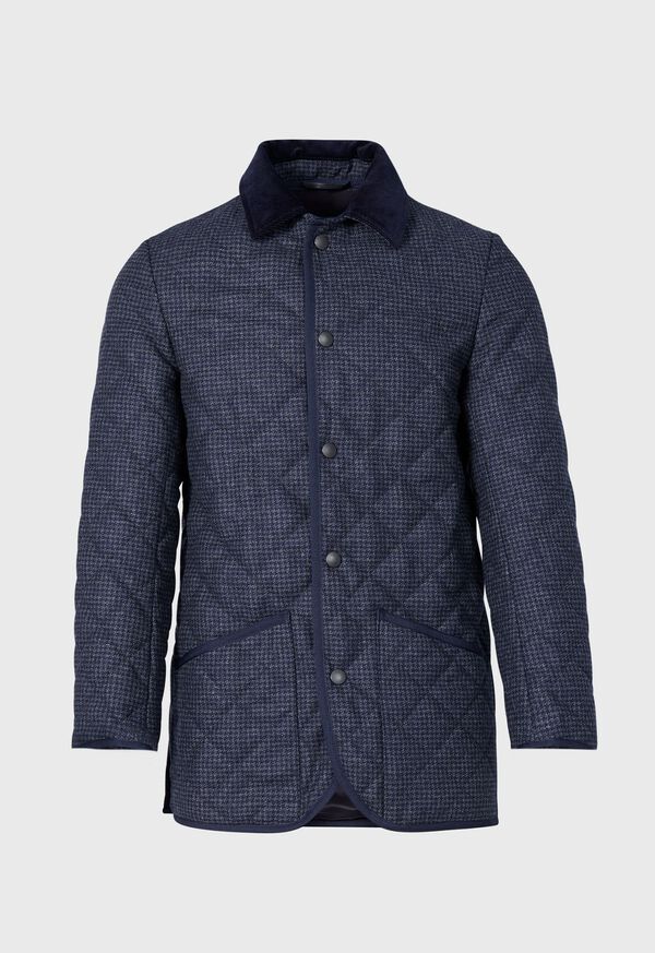 Paul Stuart Quilted Loden Barn Jacket with Corduroy Collar, image 1