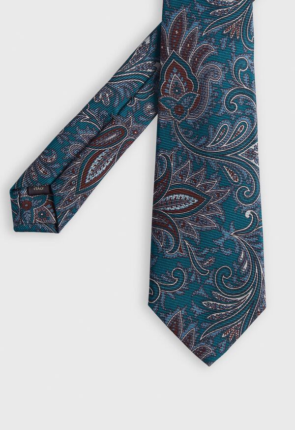 Paul Stuart Printed Silk Paisley Tie, image 1