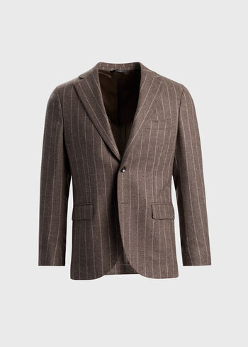 Paul Stuart Taupe Chalk Stripe Jacket