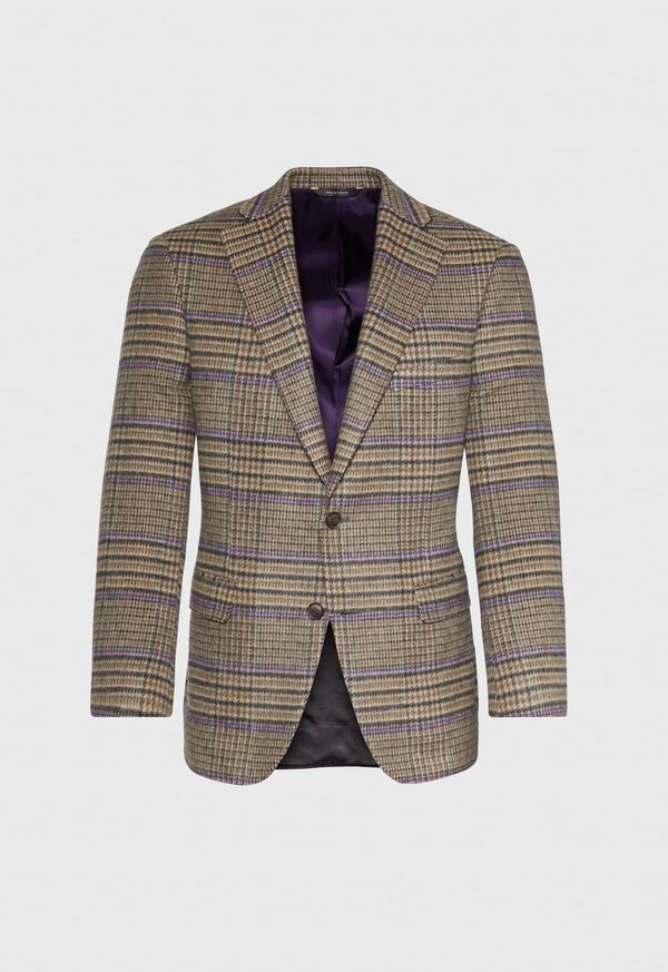 Paul Stuart Tan Plaid Cashmere Sport Jacket, image 1