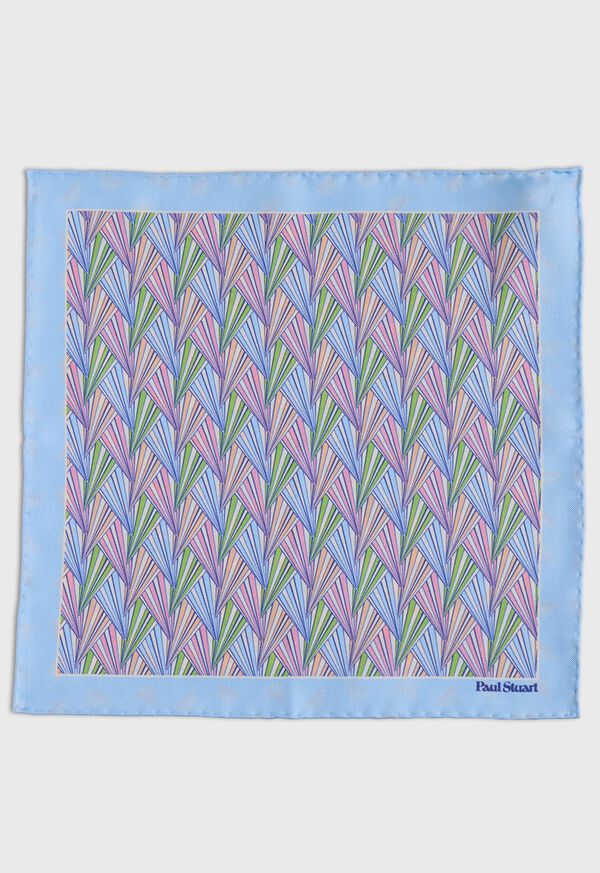Paul Stuart Printed Silk Basketweave Pocket Square, image 2