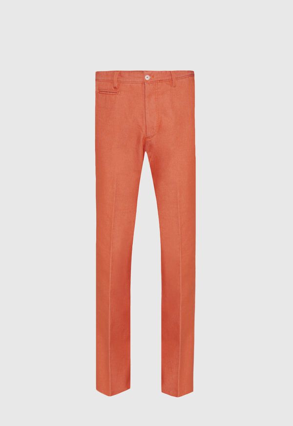 Paul Stuart Cotton Denim Plain Front Pant, image 1