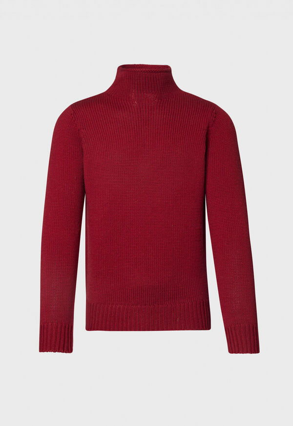 Paul Stuart Solid Color Mock Neck Sweater, image 1