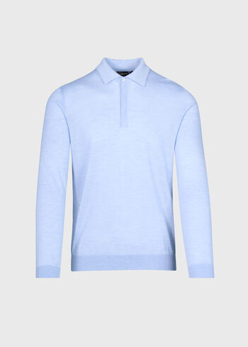 Paul Stuart Cashmere & Silk Long Sleeve Polo