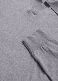 Paul Stuart Cotton Long Sleeve Johnny Collar Polo, thumbnail 2
